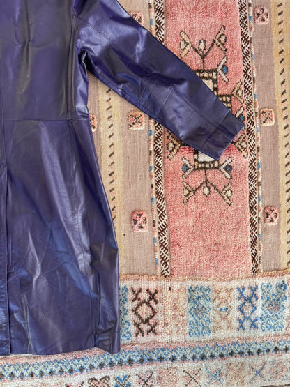 Purple Leather Trench