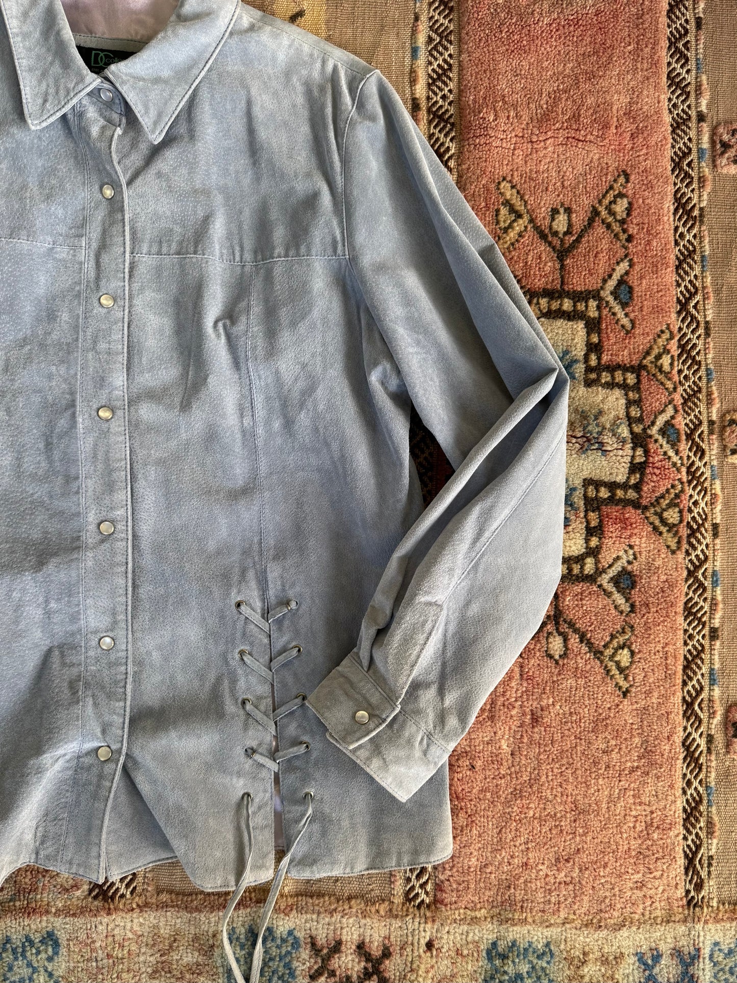 Periwinkle Leather Shacket