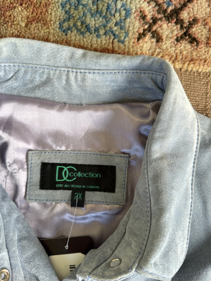 Periwinkle Leather Shacket