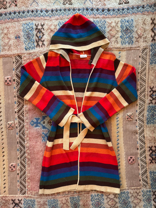 Long Striped Cardigan