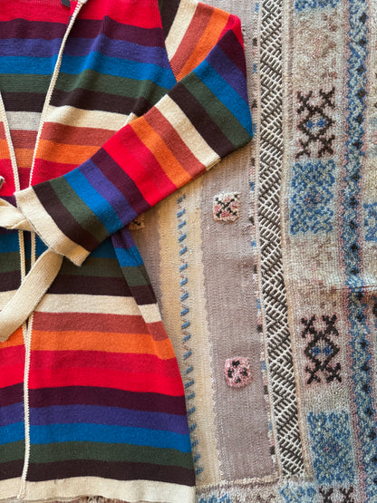 Long Striped Cardigan