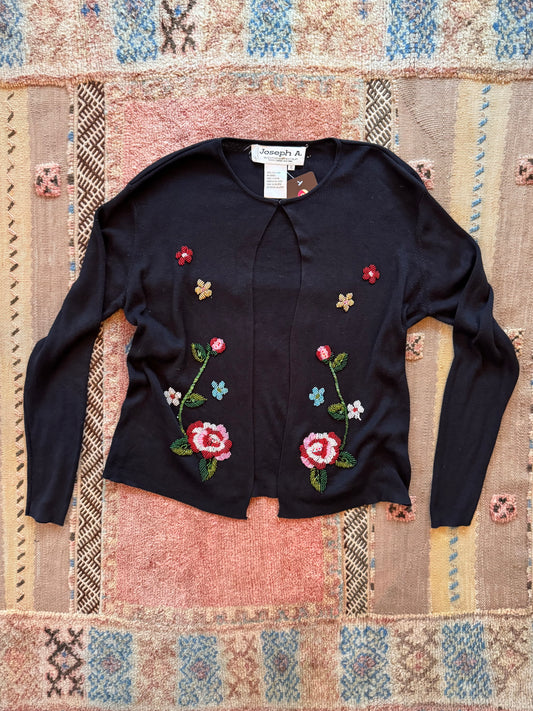 Beaded Silk Cardigan