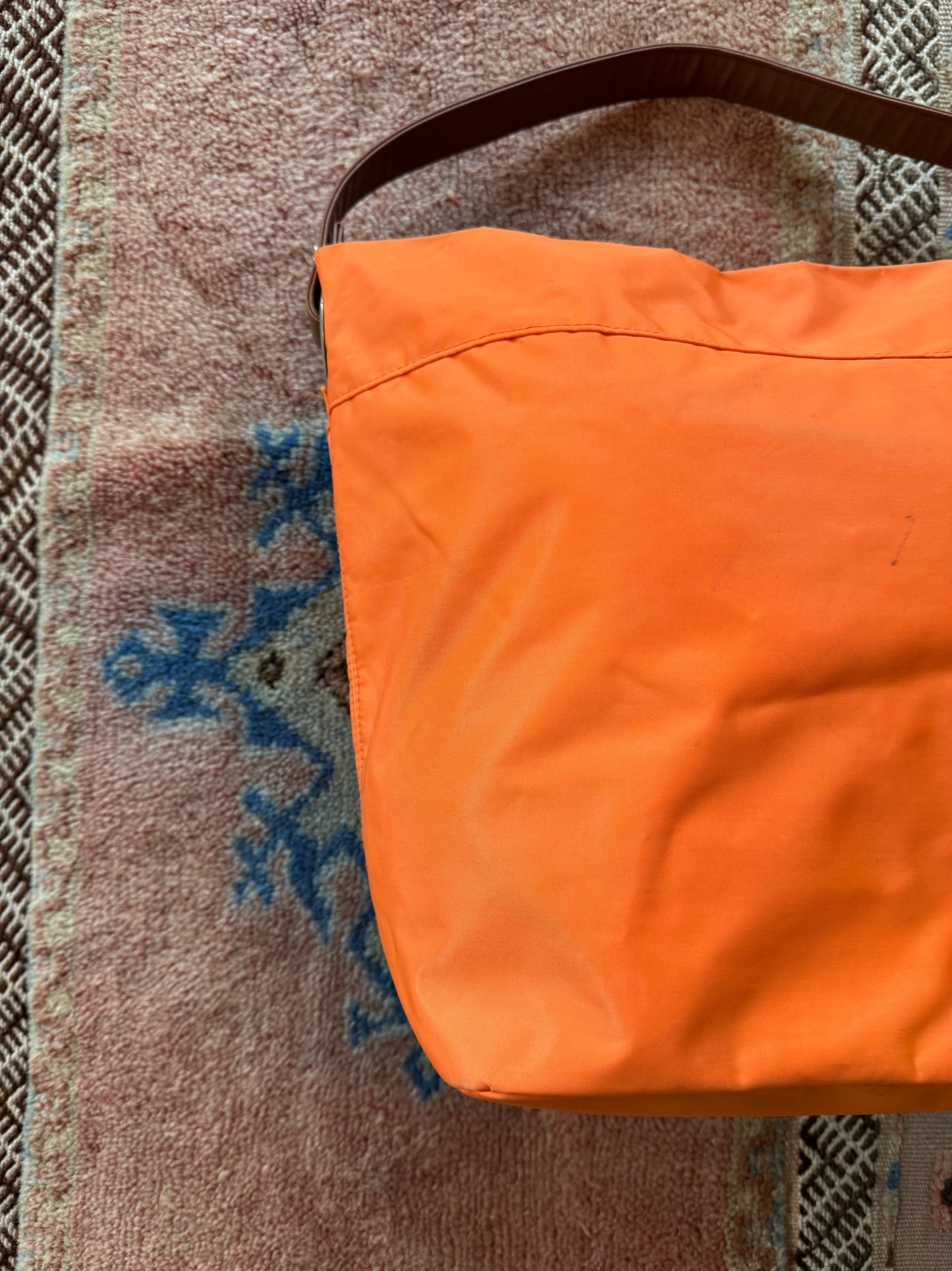 Orange Nylon Tote
