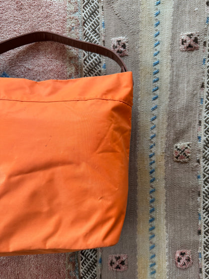 Orange Nylon Tote