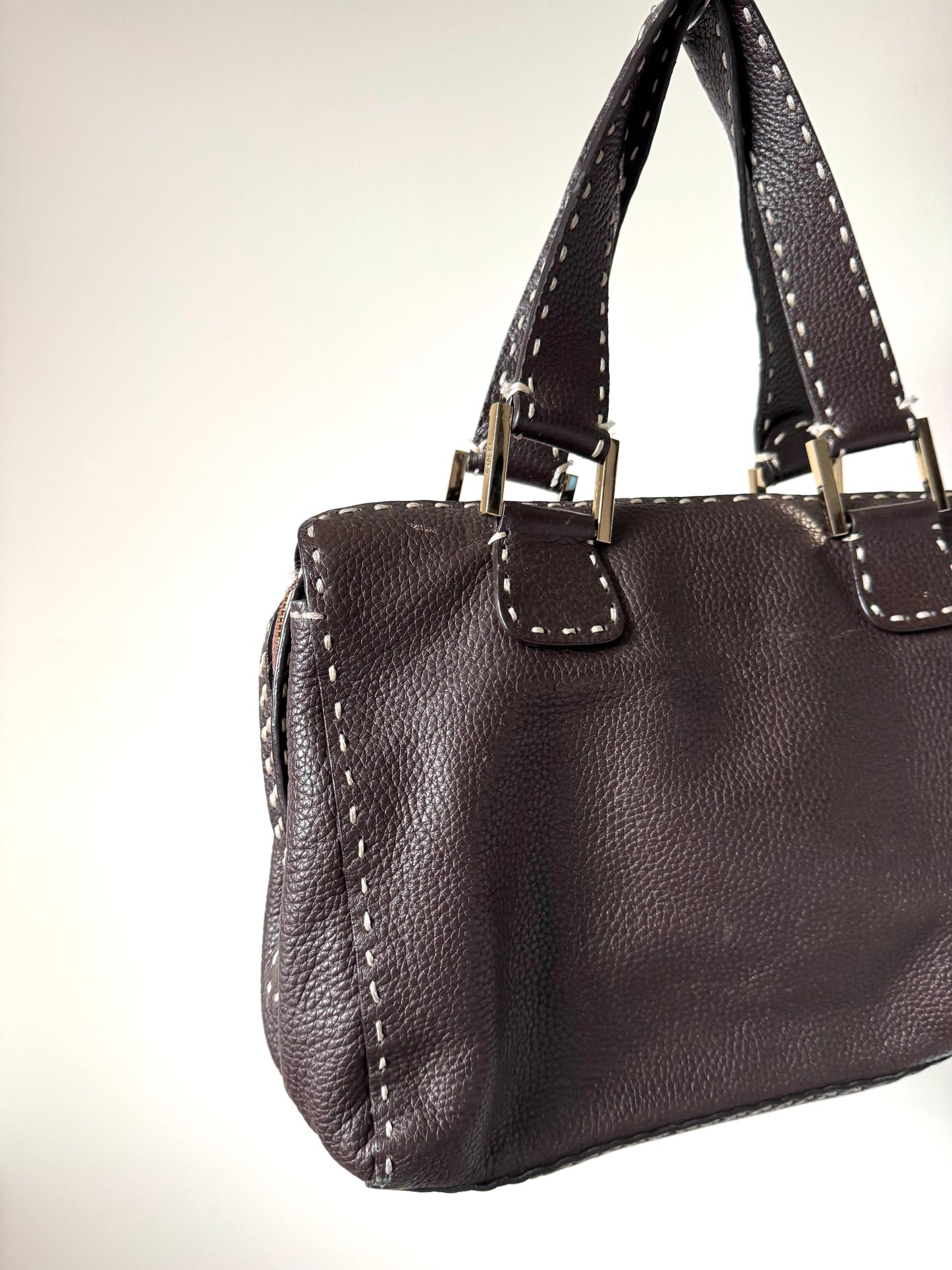 Fendi Selleria Leather Handbag