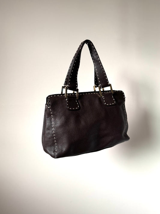 Fendi Selleria Leather Handbag