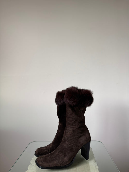 Brown Fur Boots