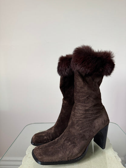 Brown Fur Boots