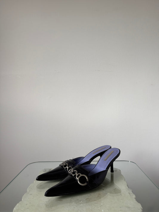 Leather Kitten Heels