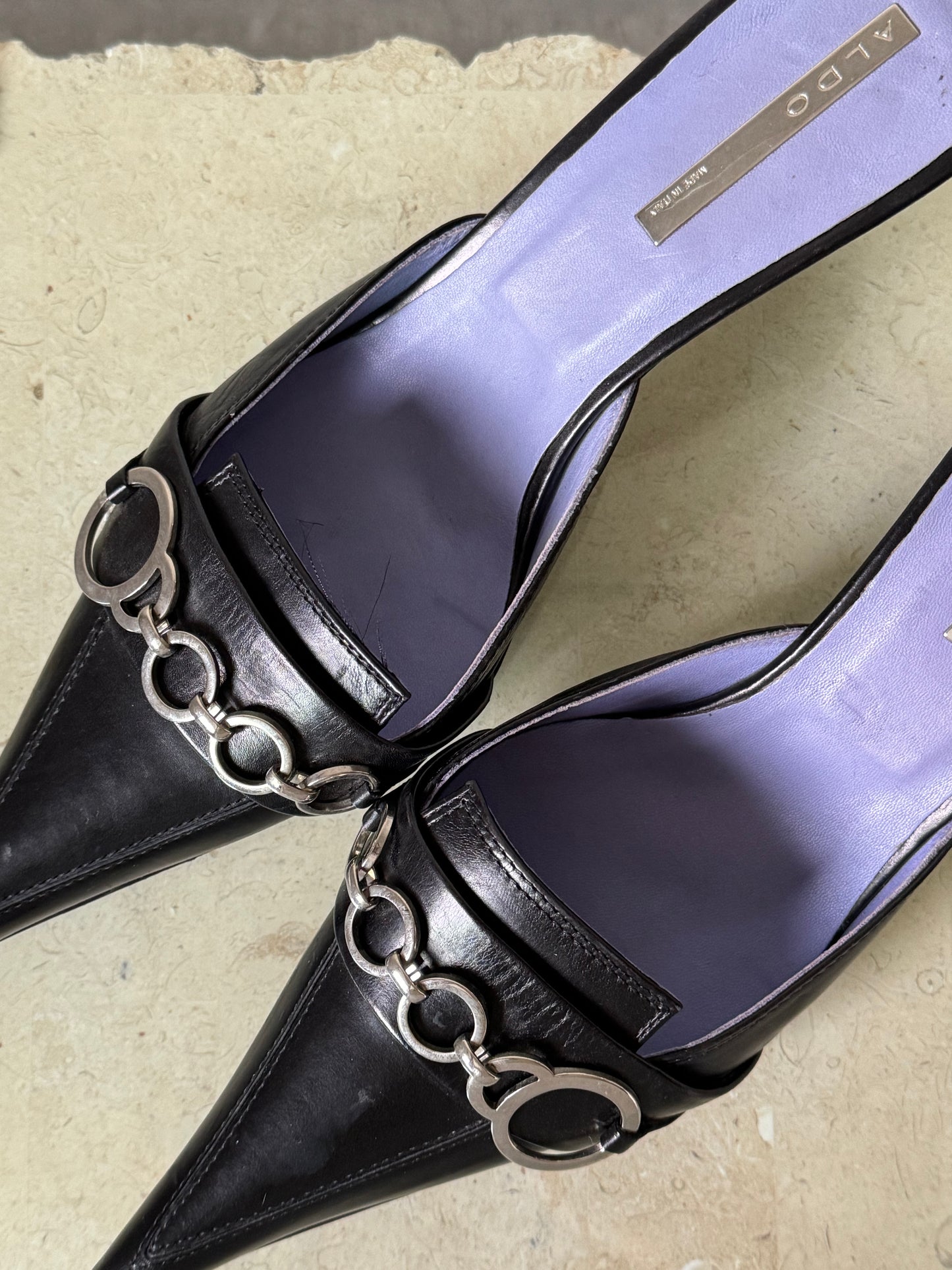 Leather Kitten Heels