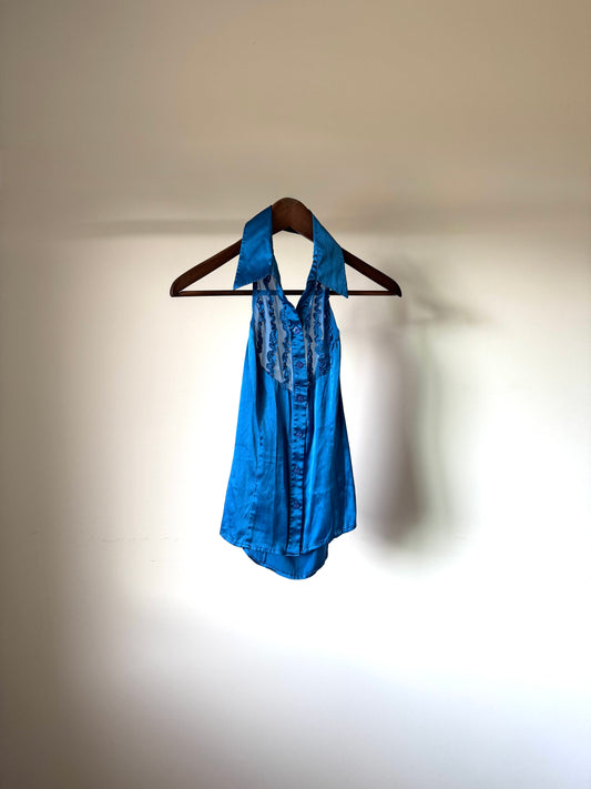 Ruffle Button Up