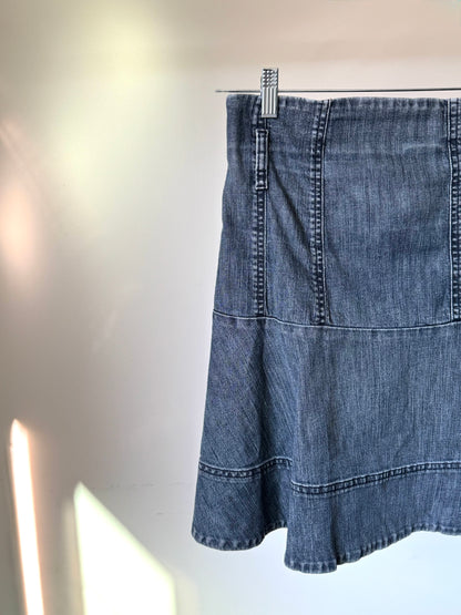 Faded Denim Skirt