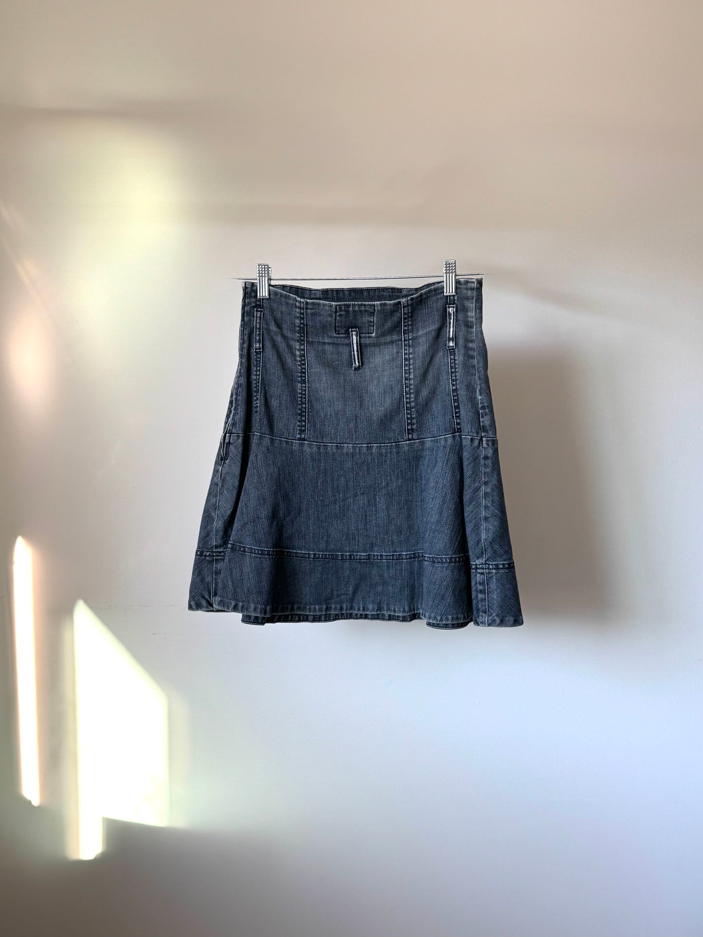 Faded Denim Skirt