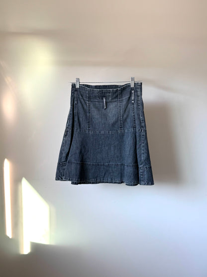 Faded Denim Skirt