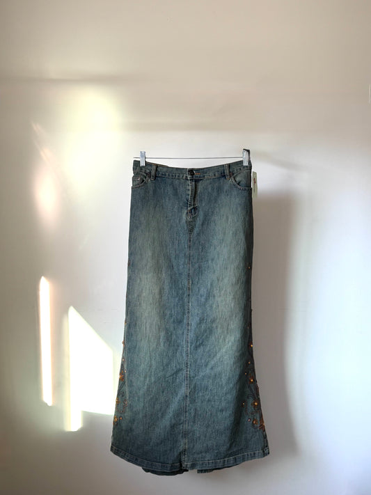 Long Denim Skirt