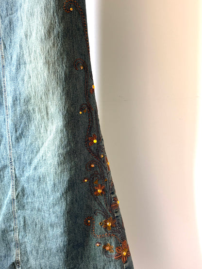 Long Denim Skirt