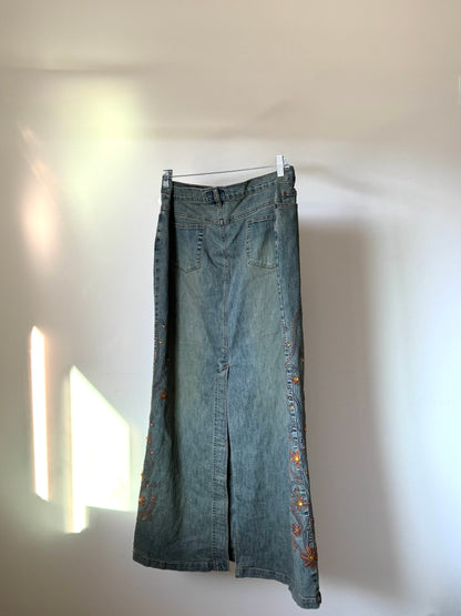 Long Denim Skirt