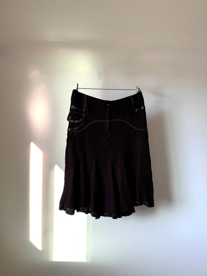 Brown Flowy Skirt