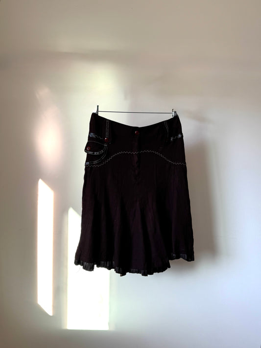 Brown Flowy Skirt