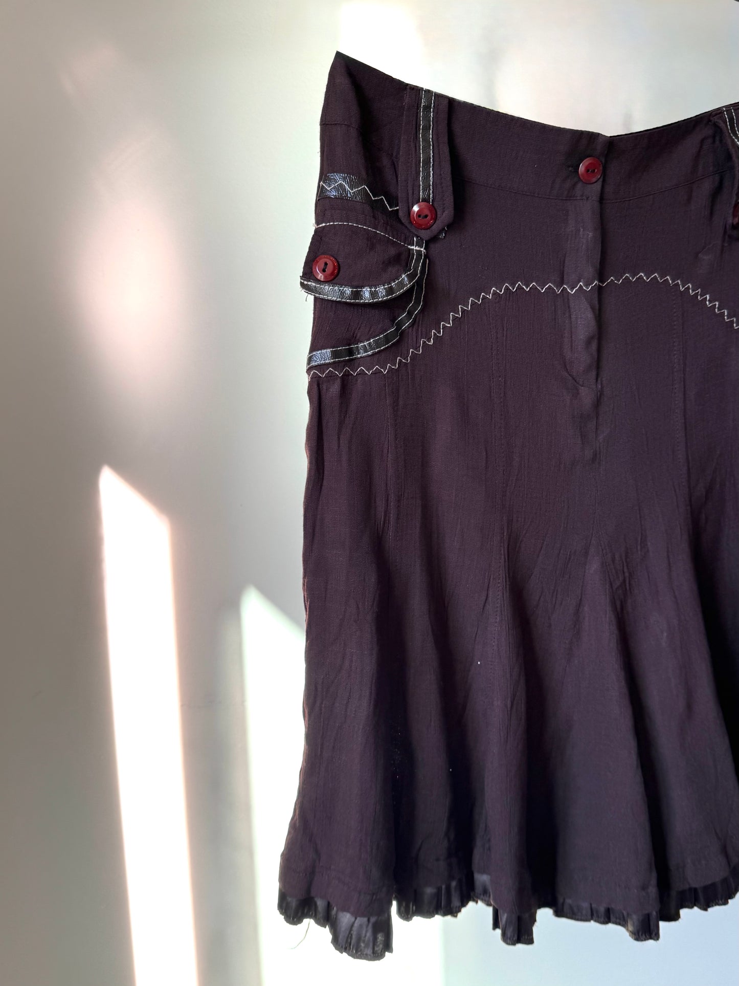 Brown Flowy Skirt