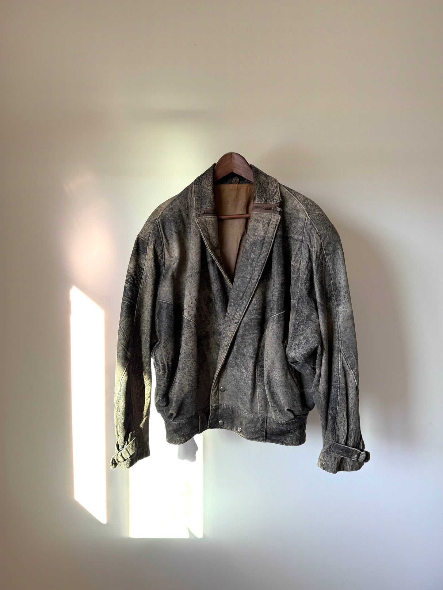 Faded Leather Jacket
