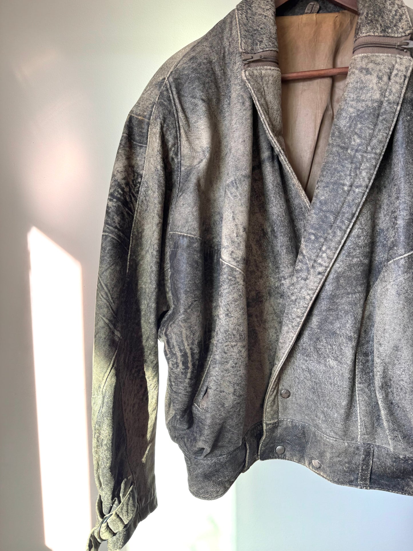 Faded Leather Jacket