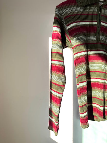 Striped Half Zip