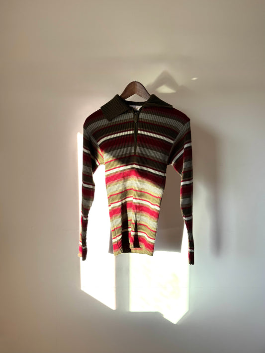 Striped Half Zip