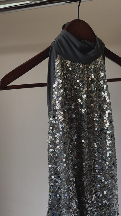 Sequin Halter Top