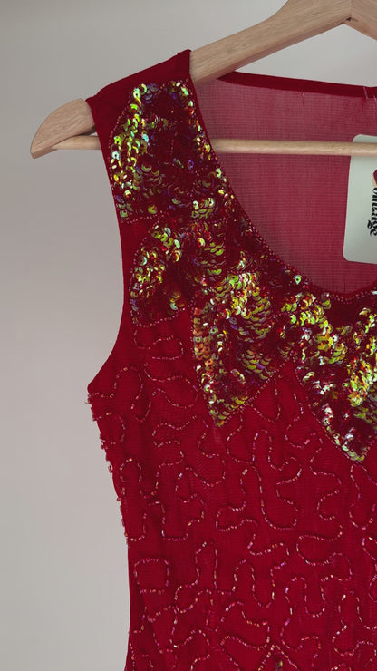Red Beaded Tank
