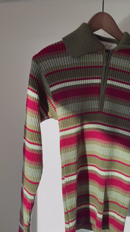 Striped Half Zip