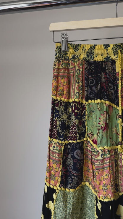 Yellow Patchwork Skirt