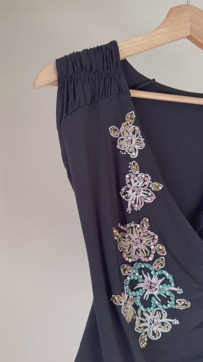 Beaded Wrap Top
