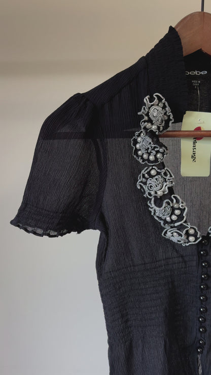 Black Bebe Top