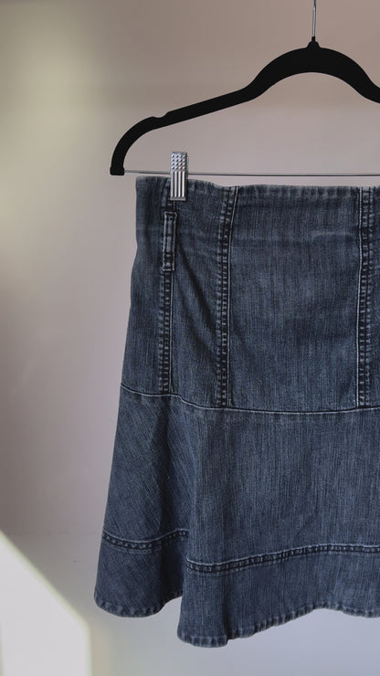 Faded Denim Skirt