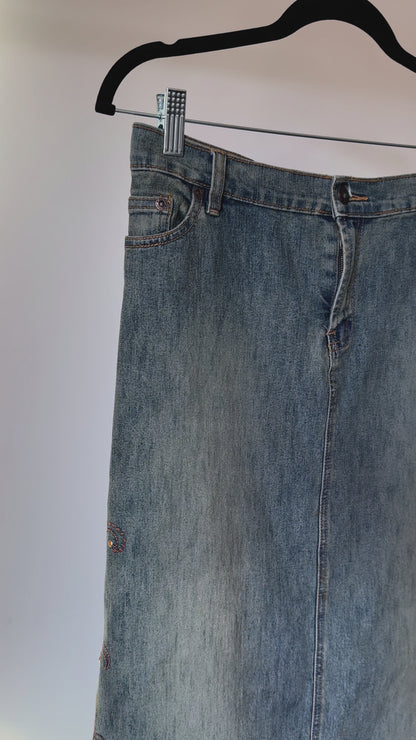 Long Denim Skirt