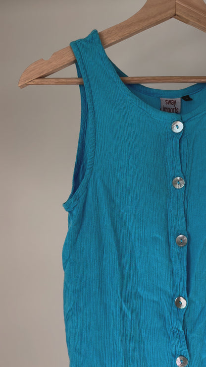 Aqua Button-Up
